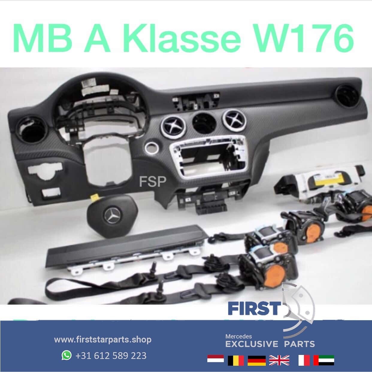W176 A KLASSE W117 CLA FACELIFT DASHBOARD AIRBAG SET Mercede, Utilisé, -, -, Enlèvement ou Envoi