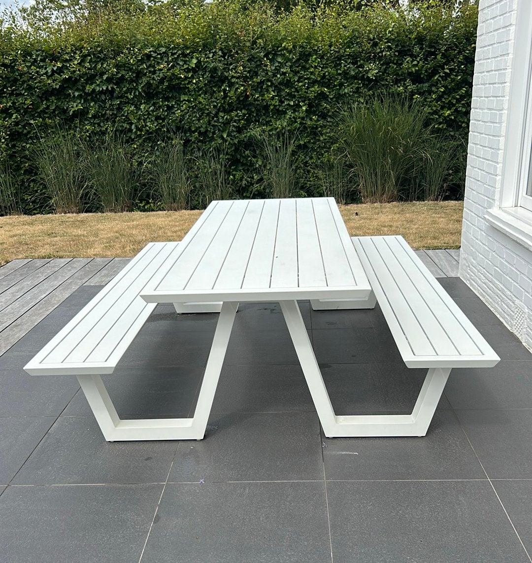 Picknicktafel aluminium, Ophalen, Zo goed als nieuw, Aluminium