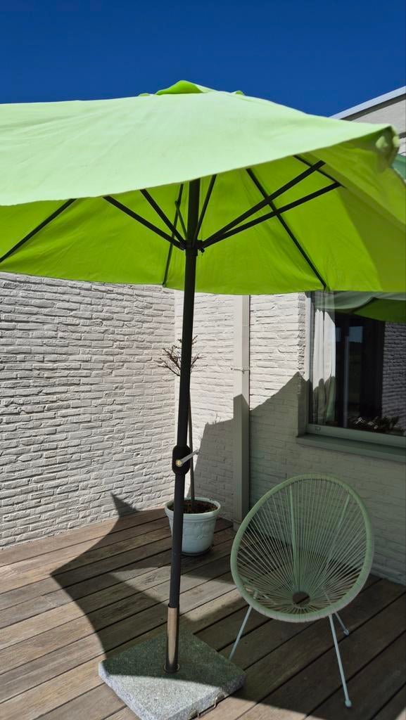 Paraplu met marmer voet, Ophalen, Gebruikt, 3 tot 4 meter, Stokparasol