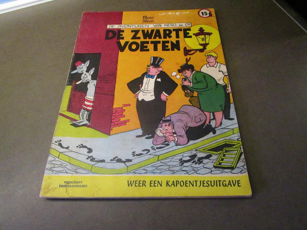 Nero - De zwarte voeten - 1e druk - 1959, Enlèvement ou Envoi, Marc Sleen, Une BD, Utilisé
