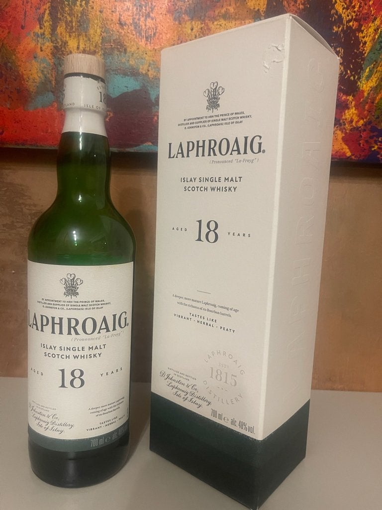 Laphroaig 18 years, 48 %,  bouteille entamêe, Verzamelen, Verzenden, Nieuw