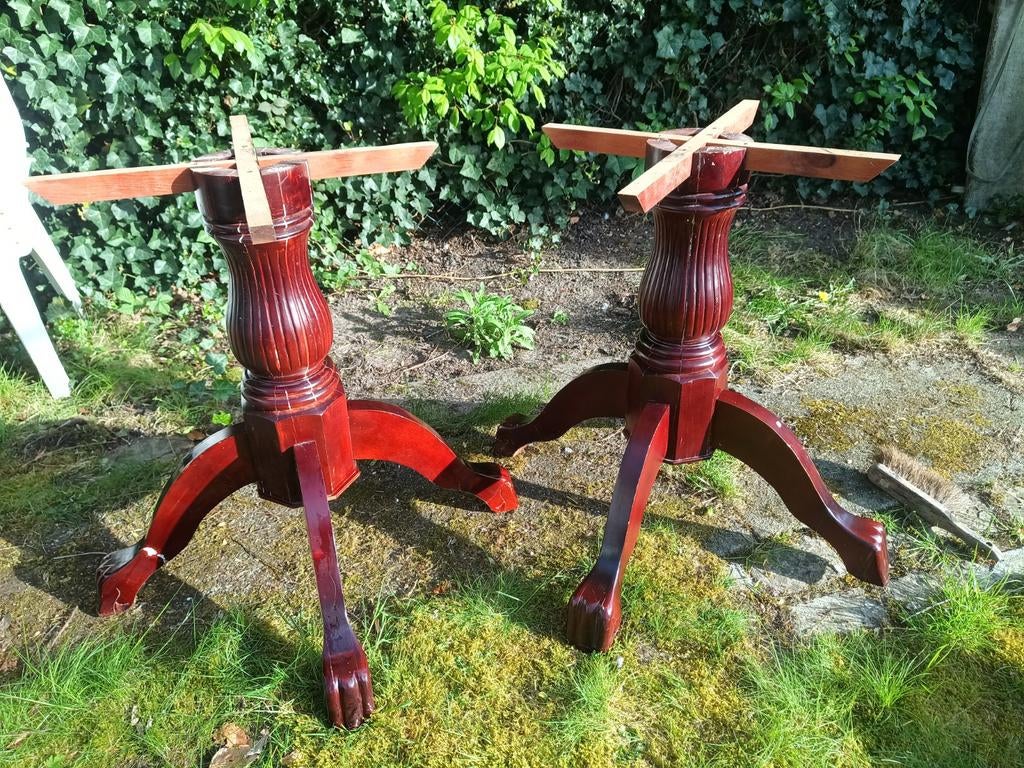 Houten tafelpoten onderstel pokertafel, Huis en Inrichting, Ophalen