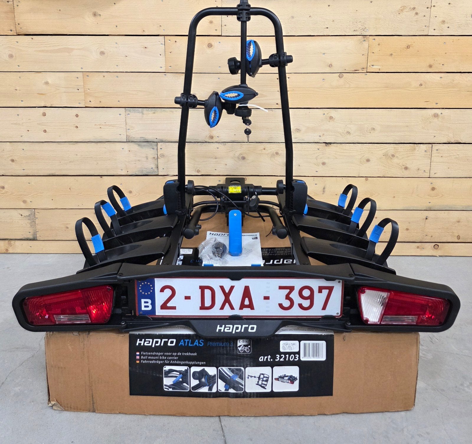 Fietsendrager Hapro Atlas Premium 3 voor E-bikes  60kg **, Auto diversen, Fietsendragers, Ophalen