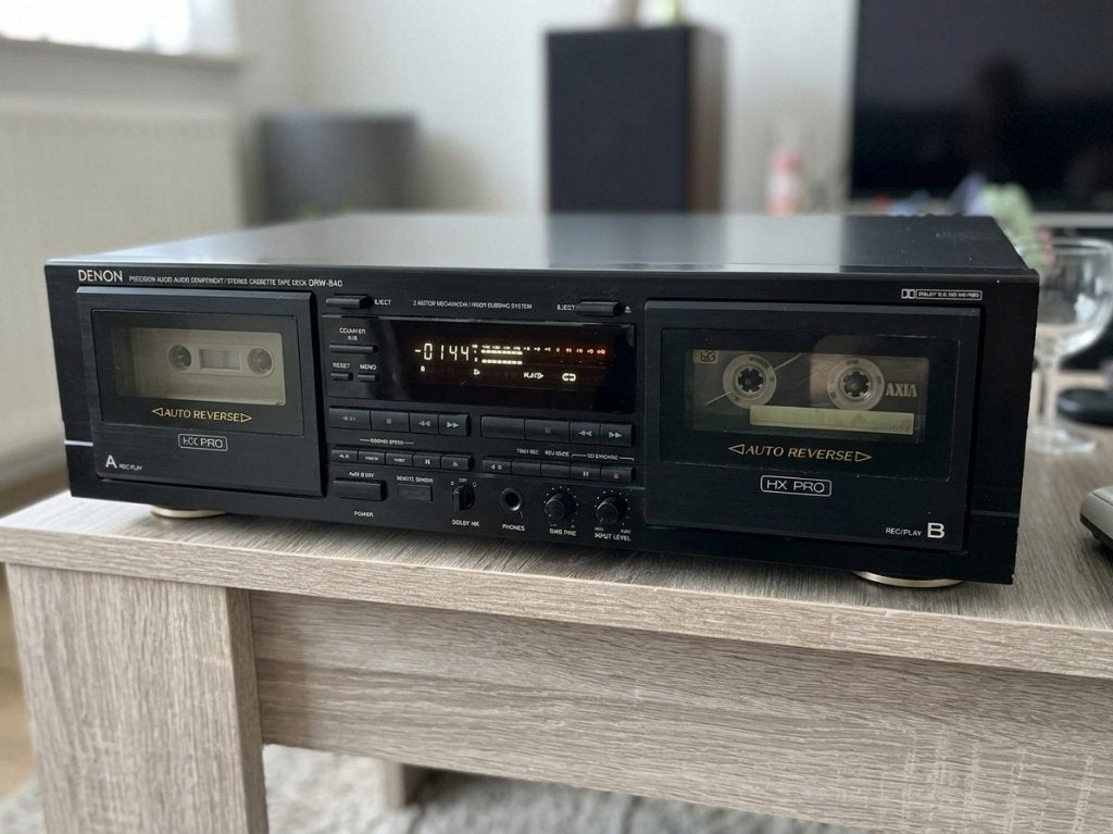 Denon DRW-840 Stereo Double Cassette Deck- Uitstekende staat, Audio, Tv en Foto, Cassettedecks, Ophalen of Verzenden, Dubbel, Denon