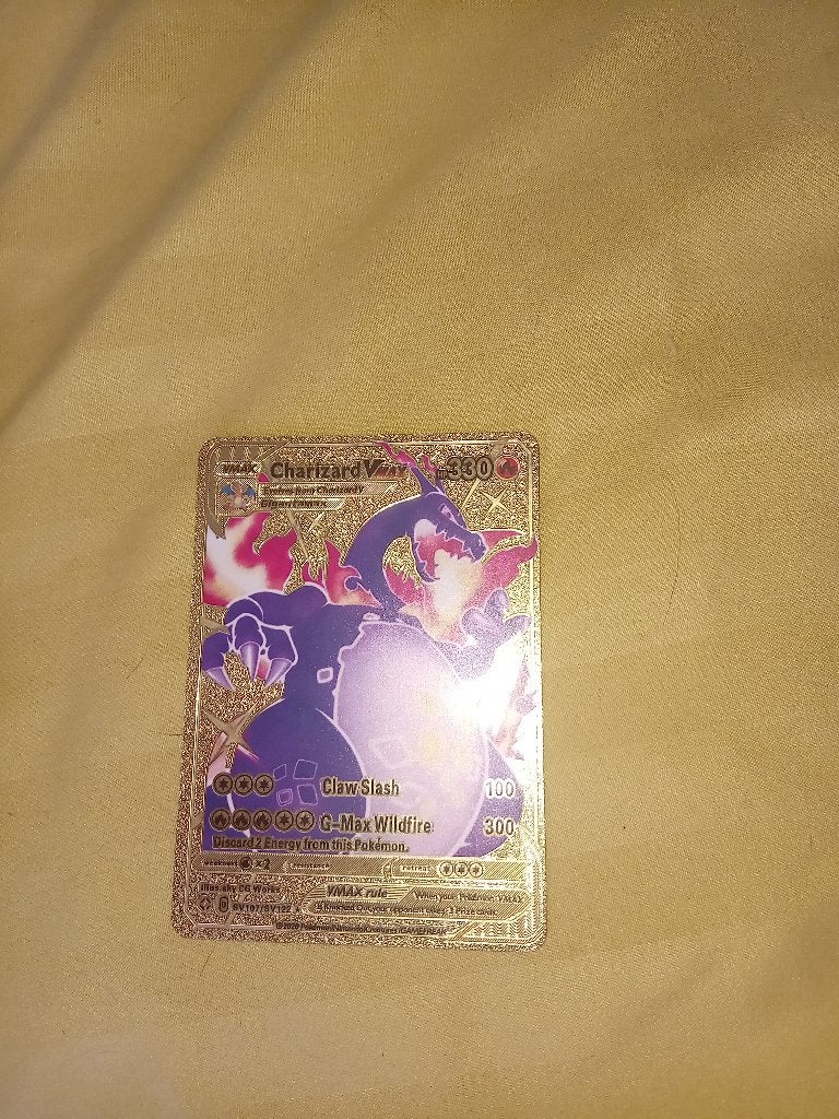 Pokémon kaar charizard vmax goud, Enlèvement, Comme neuf, Cartes en vrac