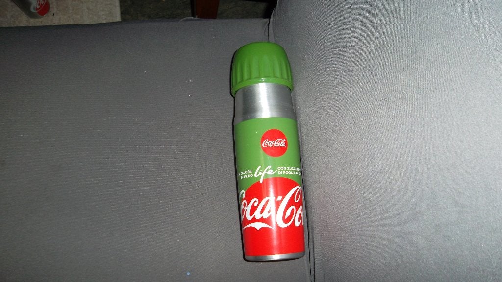 metalen drinkbus van coca cola , groen 2, Verzamelen, Ophalen, Zo goed als nieuw