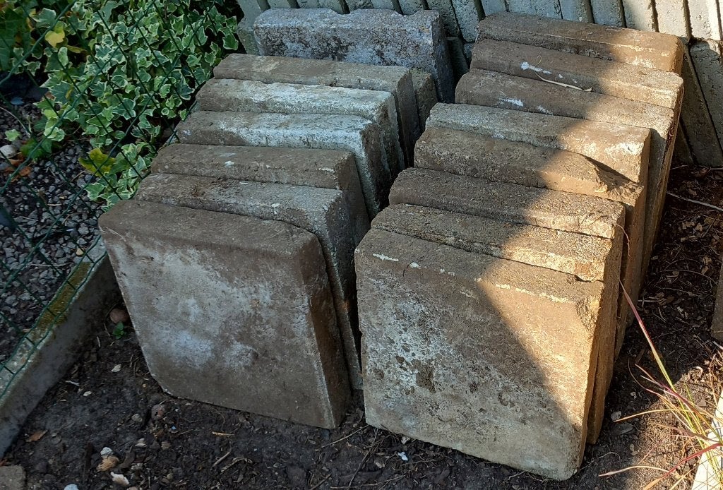 Betonnen dalstenen 30 x 30 x 6 cm (16 stuks), Tuin en Terras, Ophalen, Overige typen, Zo goed als nieuw, Minder dan 5 m²