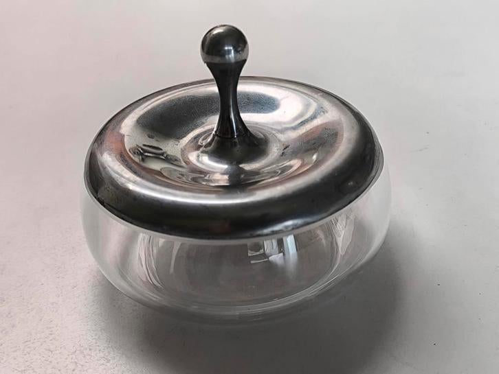 Glazen pot met deksel, design David Quan, Antiek en Kunst, Ophalen of Verzenden
