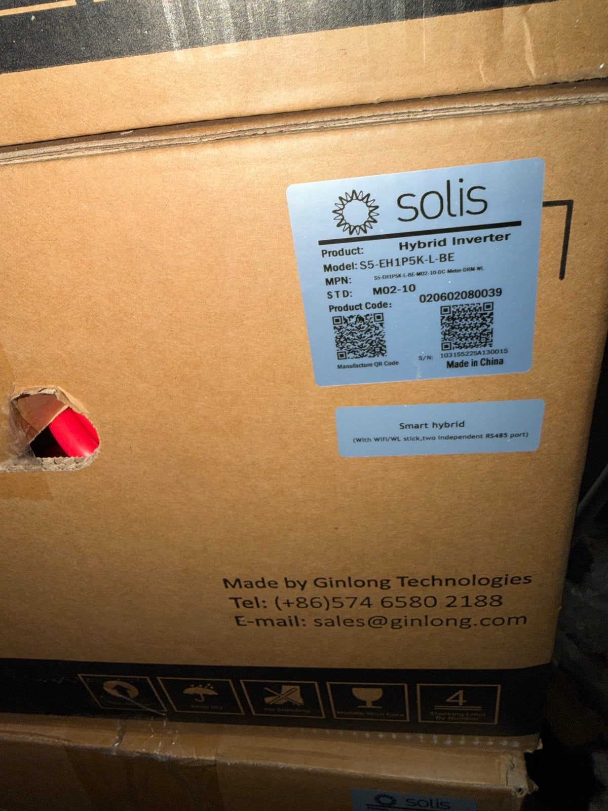Solis S5-EH1P5K-L-BE hybride omvormer, Enlèvement ou Envoi, Neuf