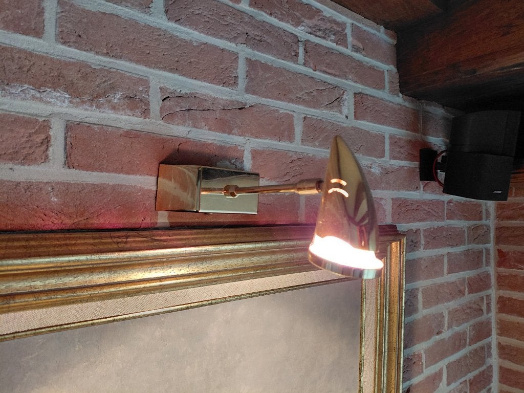 WANDLAMP - SCHILDERIJVERLICHTING, Huis en Inrichting, Lampen | Wandlampen, Ophalen, Gerichte verlichting, Zo goed als nieuw, Goud