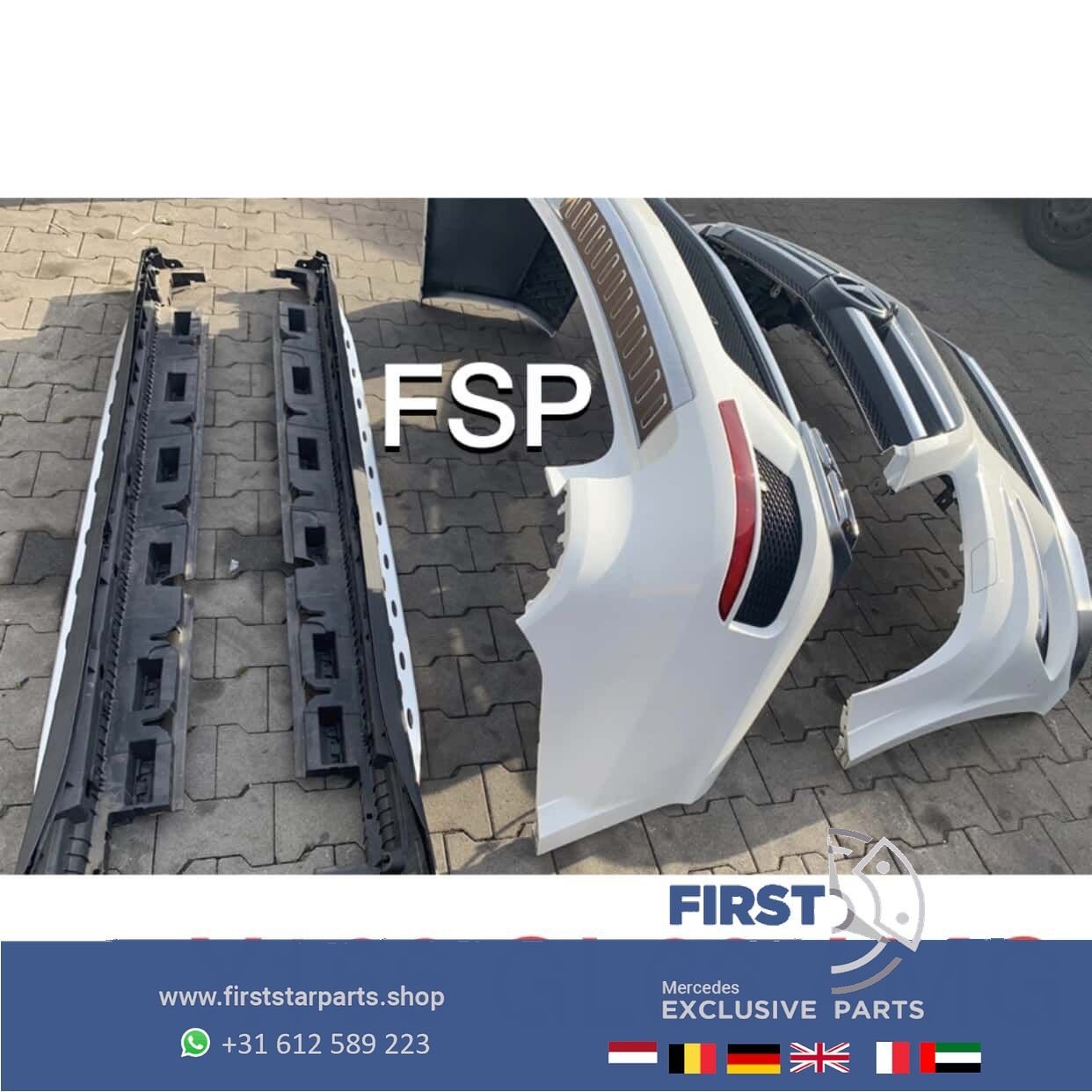 X166 GL 63 AMG PAKKET VOORBUMPER + ACHTERBUMPER + ZIJSKIRTS, Utilisé, Avant, -, -