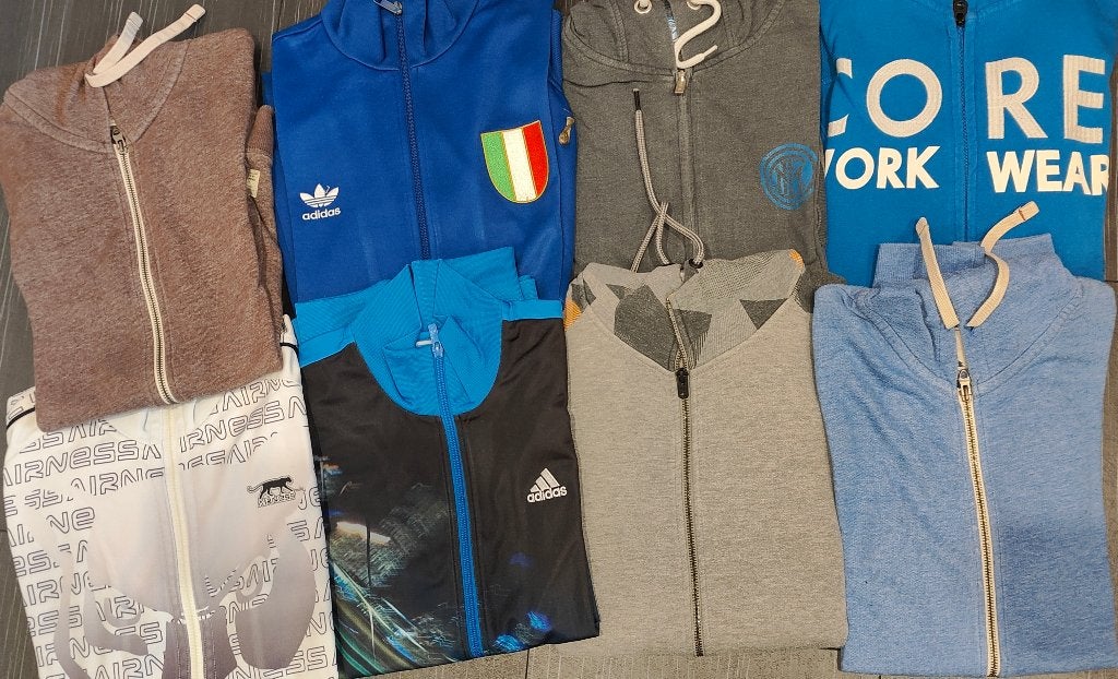 Lot heren kledij (54 stuks), Ophalen, Gedragen, Maat 48/50 (M)