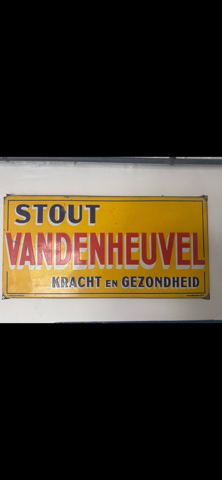 2 plaque émaillée de biere stout de 1936, Collections, Enlèvement, Utilisé