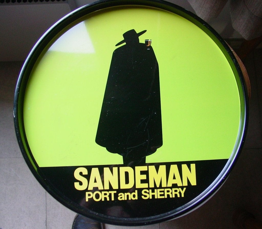SANDEMAN DIENPLATEAU -METAAL-, Ophalen of Verzenden