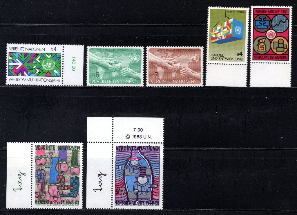 NATIONS UNIES - VIENNE Année 1983 MNH, Envoi, Autres pays, Non oblitéré