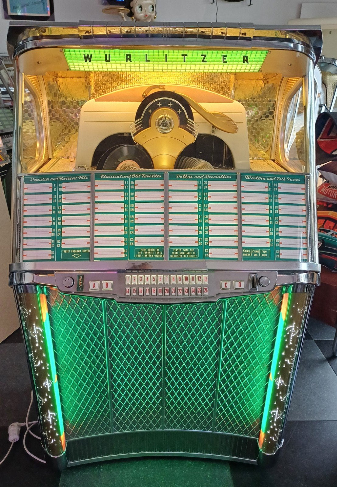 wurlitzer 2104, Enlèvement ou Envoi