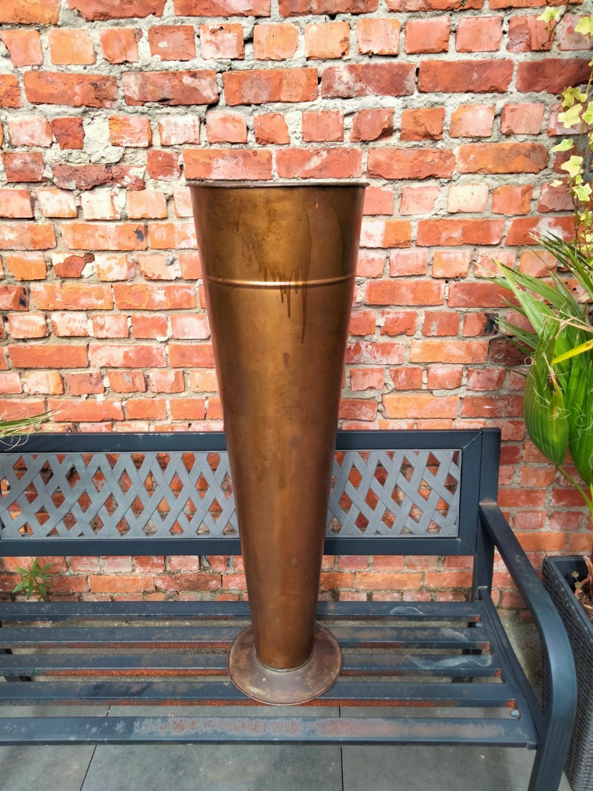 Grote koperen vaas/ paraplubak.Hoogte 87cm., Huis en Inrichting, Woonaccessoires | Vazen, Ophalen