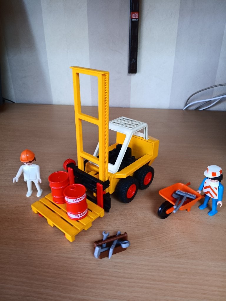 playmobil heftruck uit 1980, Enfants & Bébés, Comme neuf, Véhicule, Kit complet, Enlèvement