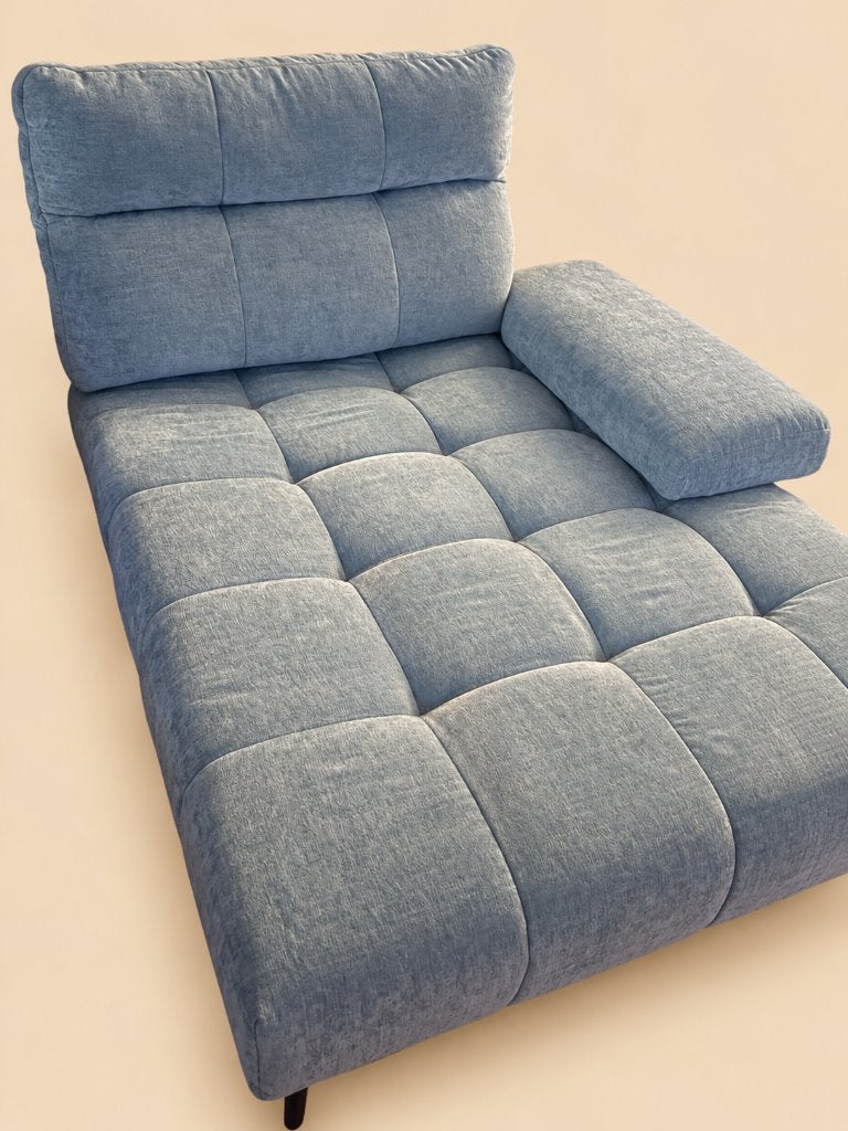 Comfortabele blauwgrijze relaxzetel te koop!, Ophalen, 100 tot 125 cm, 150 tot 200 cm, Tweepersoons