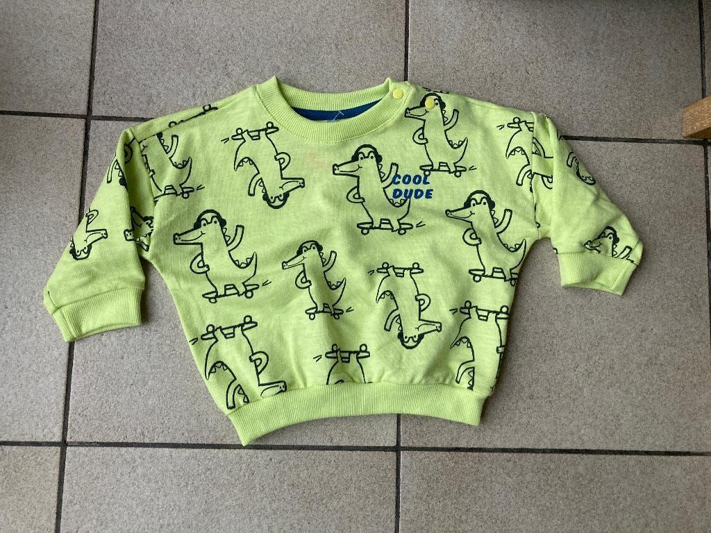 Nieuwe trui met dino's - Maat 80, Enfants & Bébés, Vêtements de bébé | Taille 80, Enlèvement ou Envoi, Neuf, Garçon, Pull ou Veste