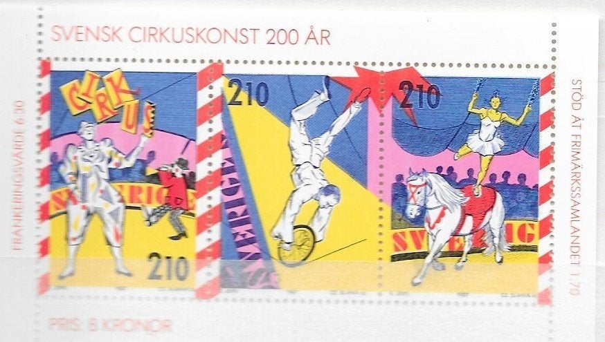 Timbres Cirque suede, Envoi