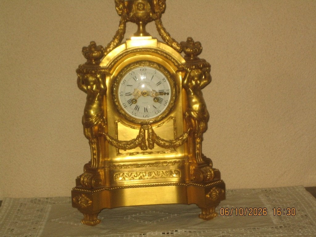 horloge bronze dore, Antiquités & Art, Enlèvement