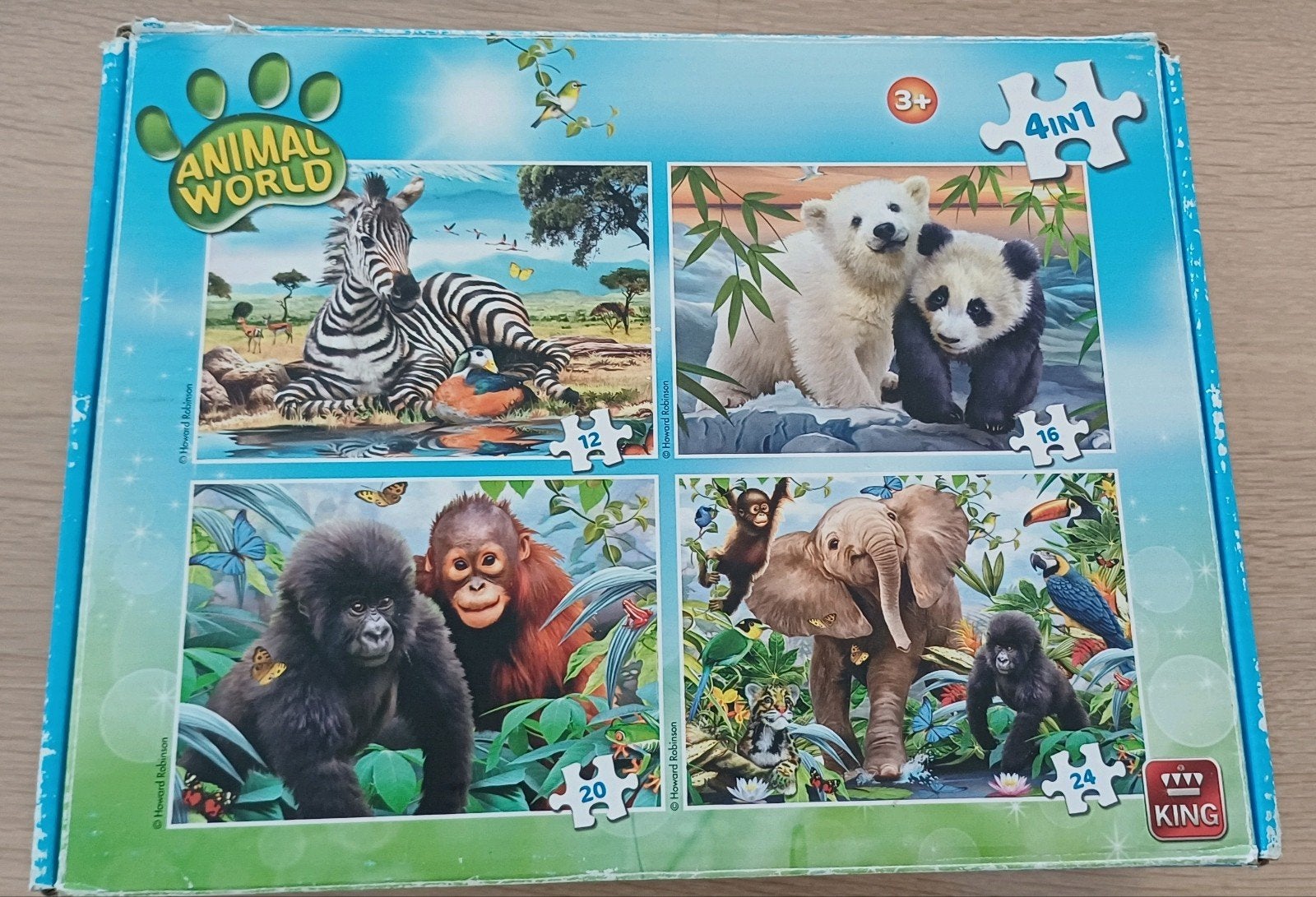 4 puzzels 12 - 16 - 20 - 24 stuks, Ophalen