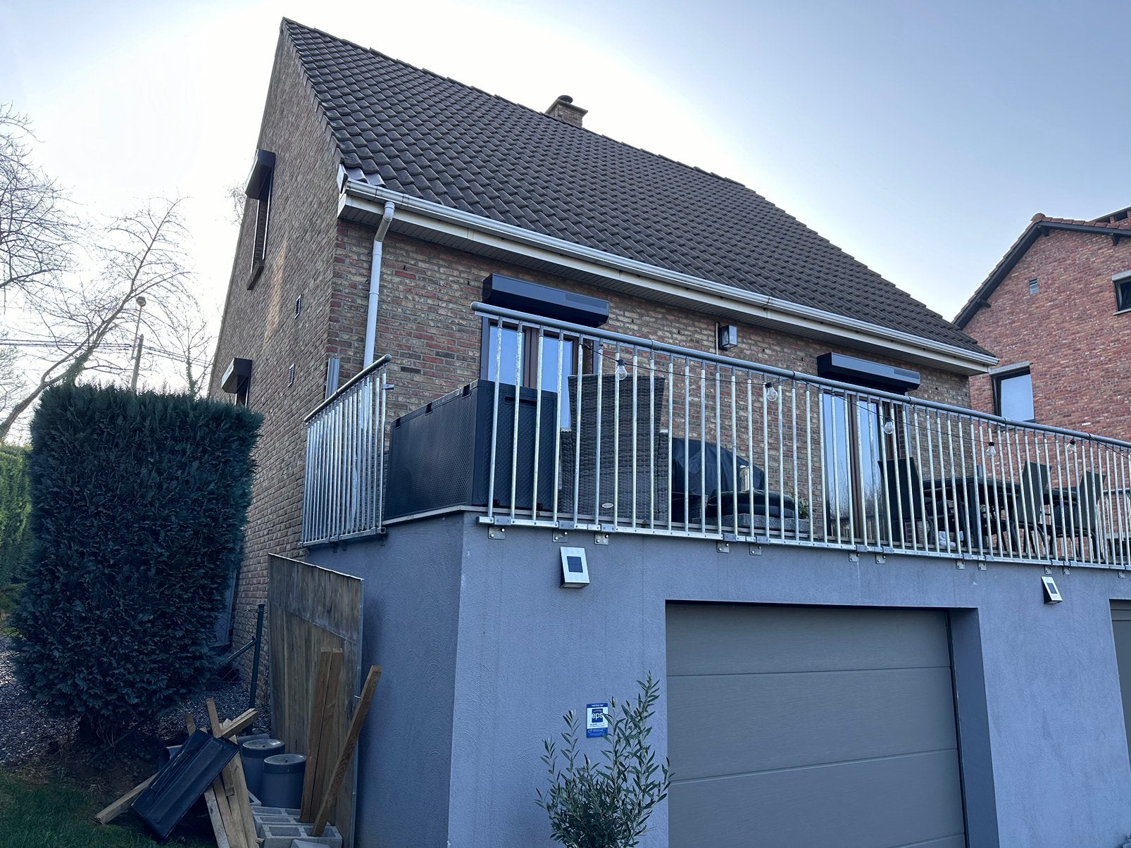 Balustrade,gardes-corps de terrasse en acier galvanisé, Enlèvement, Utilisé
