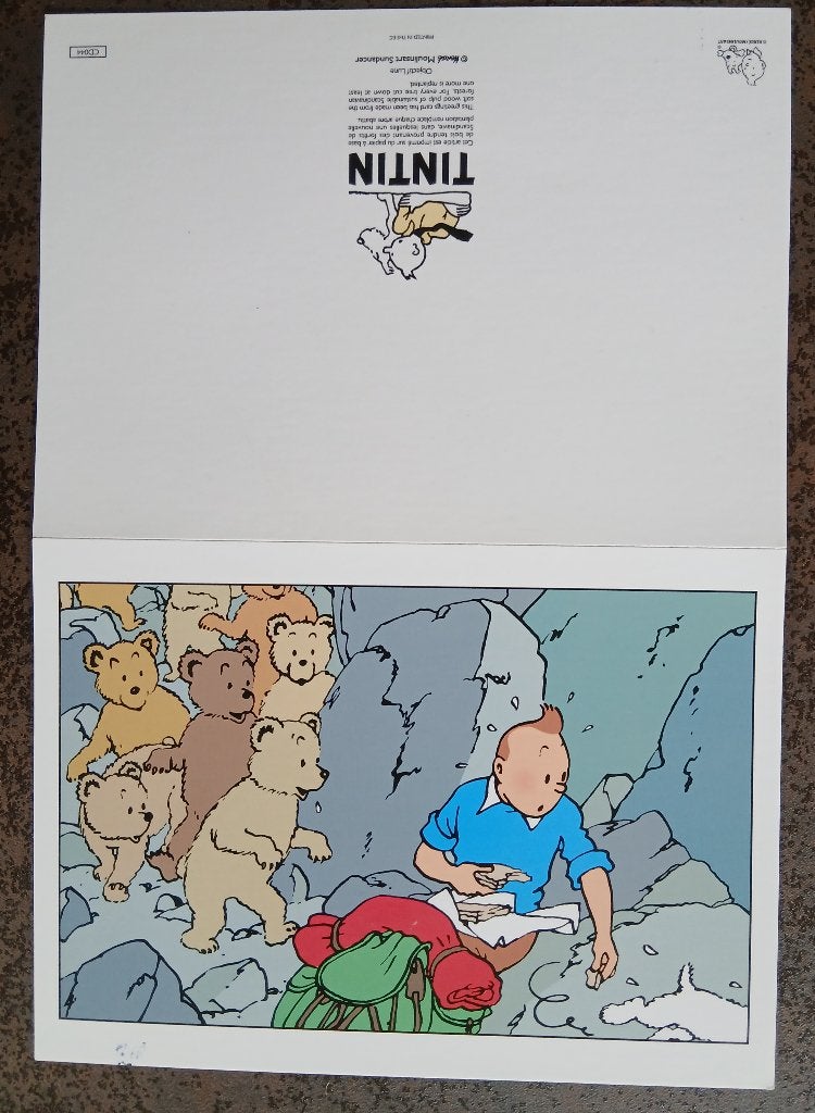 Carte double Tintin, Collections, Enlèvement