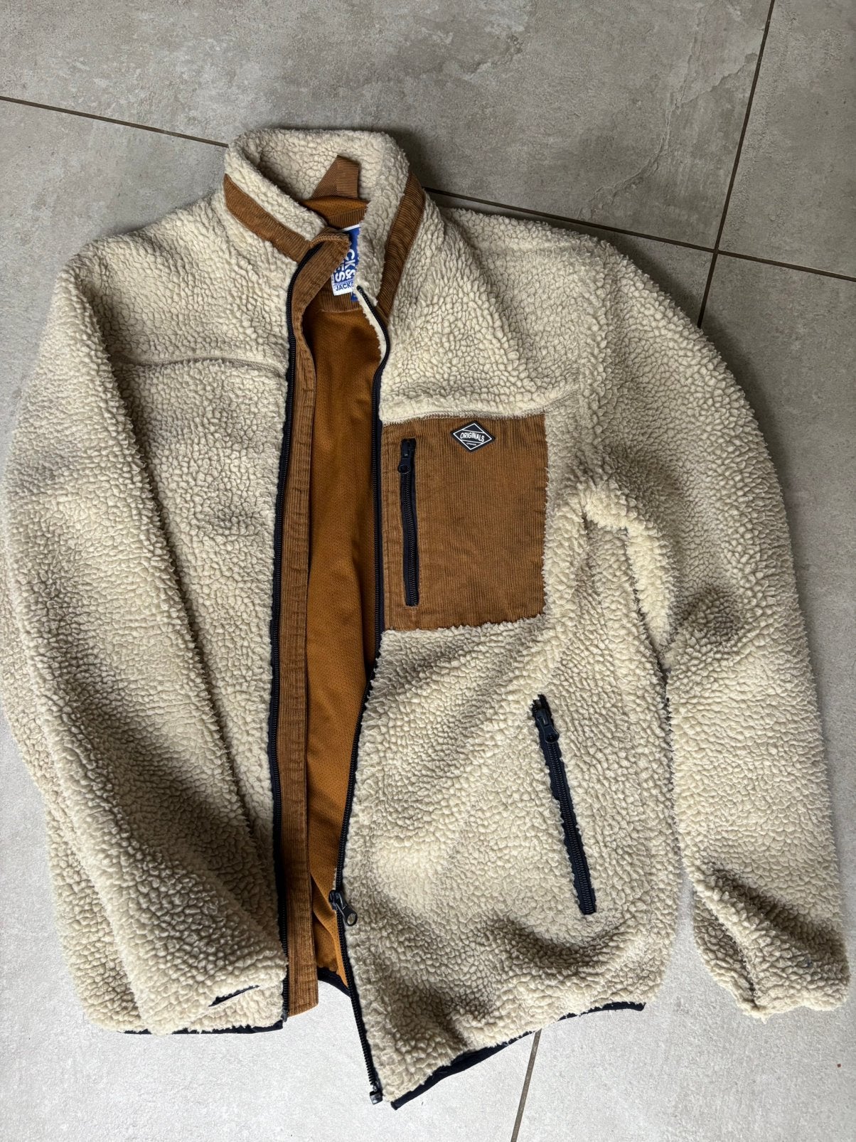 Veste Polair imitation peau de mouton (164) Jack&J, Kleding | Heren, Jassen | Winter, Ophalen, Gedragen, Overige maten, Beige