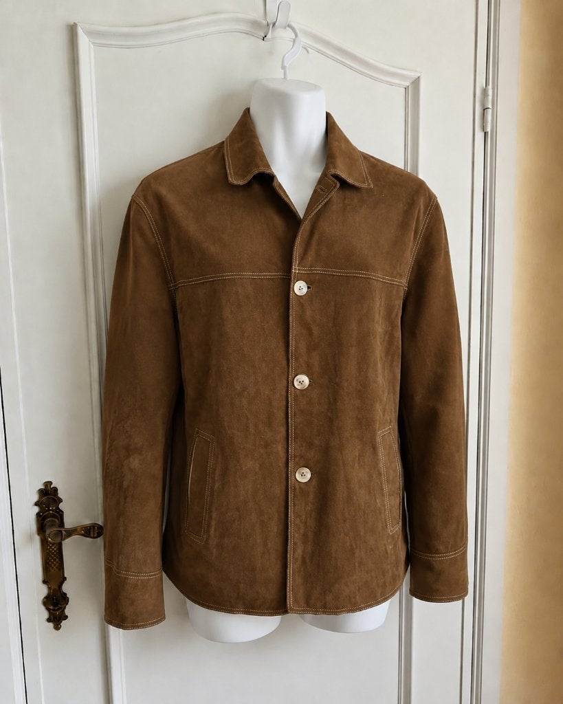 Milestone heren suède leren jas bruin maat 52, Kleding | Heren, Maat 52/54 (L), Bruin, Milestone, Ophalen of Verzenden