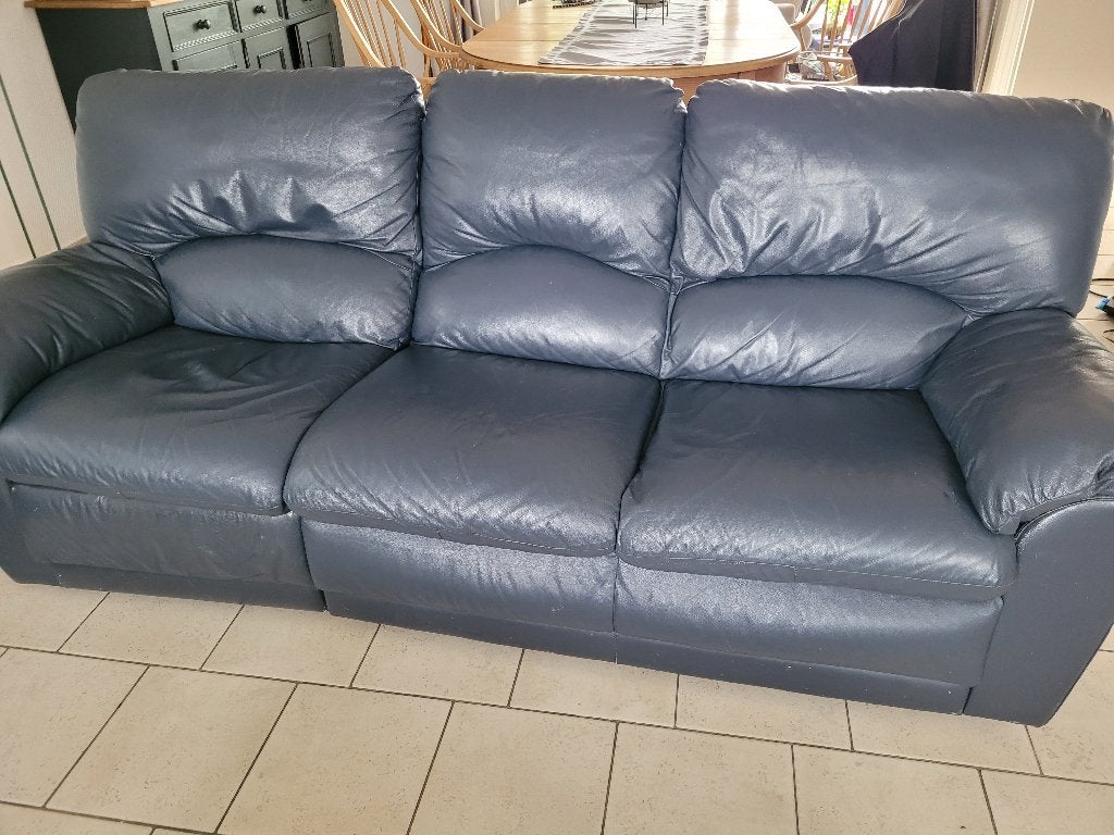 salon en cuir, Maison & Meubles, 200 à 250 cm, Banc droit, Enlèvement, Utilisé