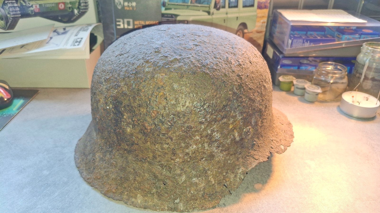 Duitse helm WO2, Collections, Enlèvement ou Envoi