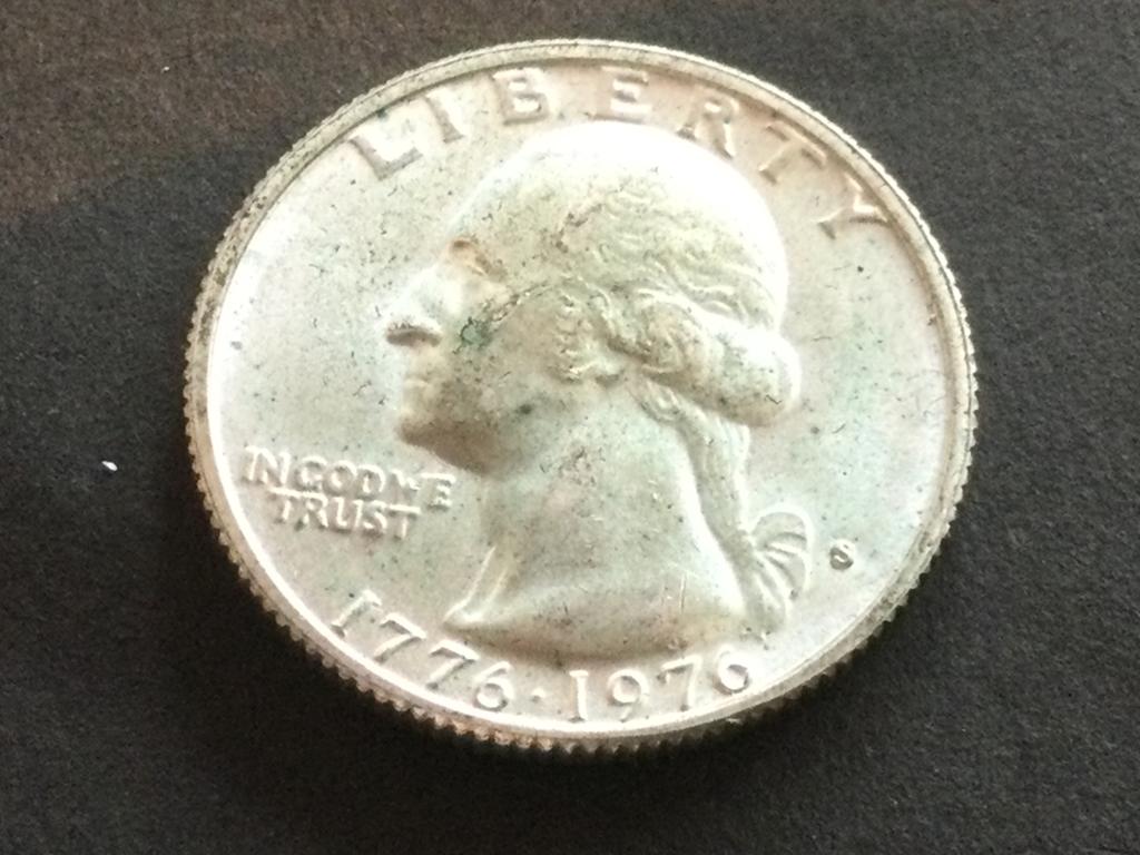 Quart de dollar américain 1976 en argent, Enlèvement ou Envoi, Argent
