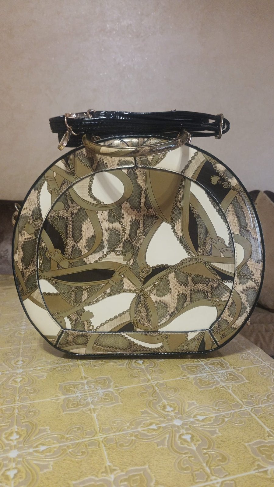 Sac à main rond a motif, Enlèvement, Comme neuf