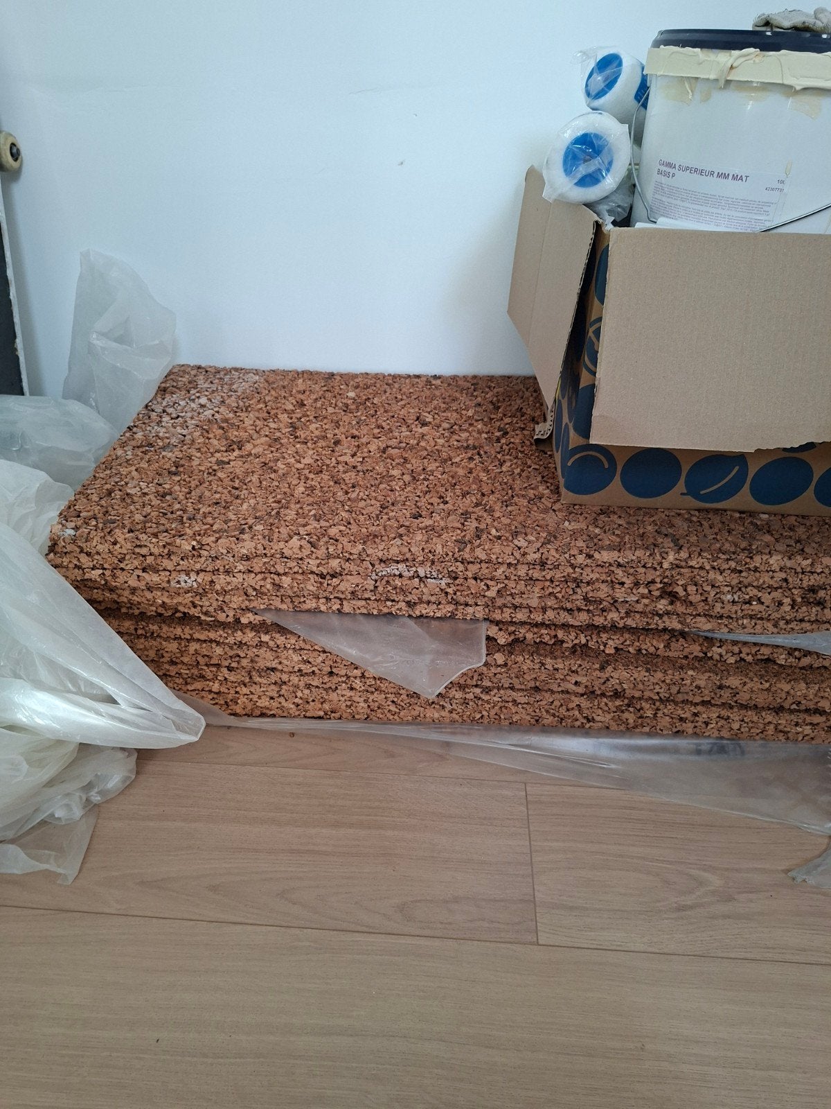 Kurkisolatie 2cm dik, 14 stuks, 50cm x 100cm, 5 tot 10 m², Zo goed als nieuw, Ophalen, Minder dan 4 cm