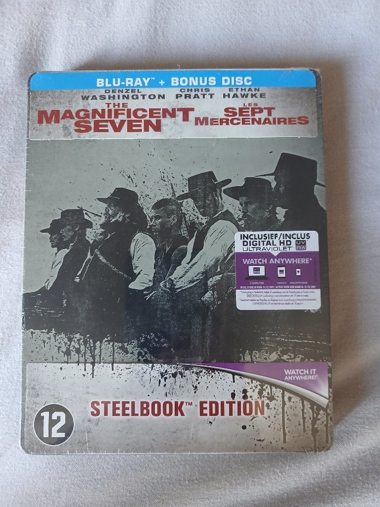 Les Sept Mercenaires Steelbook Blu-ray, CD & DVD, Enlèvement ou Envoi, Neuf, dans son emballage, Blu-ray, Avec suppléments