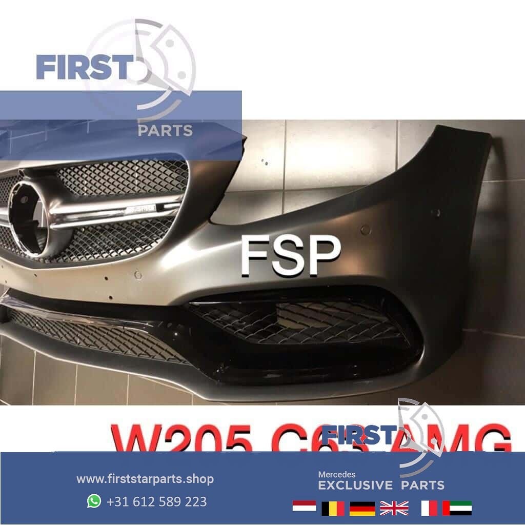 W205 C63 AMG Voorbumper compleet origineel Mercedes C Klasse, Gebruikt, -, Voor, Ophalen of Verzenden