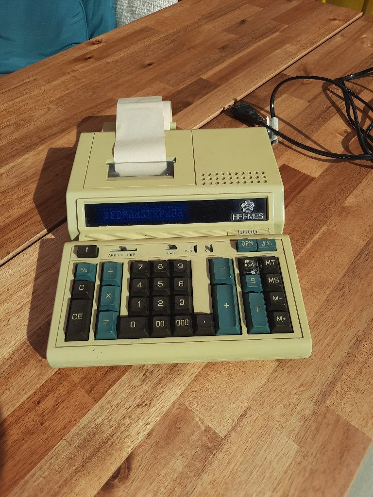 Vintage Hermes 5600 rekenmachine-terminal, Verzamelen, Elektronische Apparatuur, Ophalen, Computers en Rekenmachines