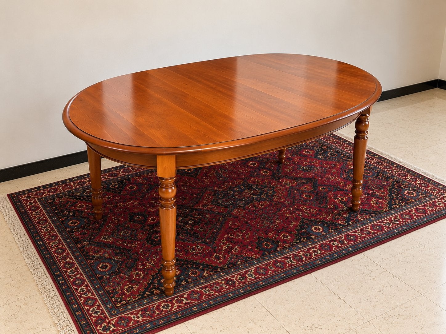 Table en merisier - ovale - extensible jusqu'à 225 cm, Enlèvement, Comme neuf, Ovale