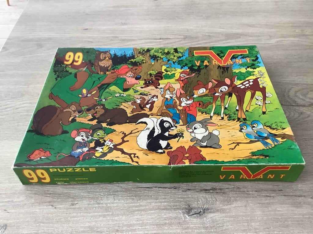 Walt Disney vintage puzzle (99 stuks), Ophalen of Verzenden, Overige figuren, Gebruikt, Overige typen