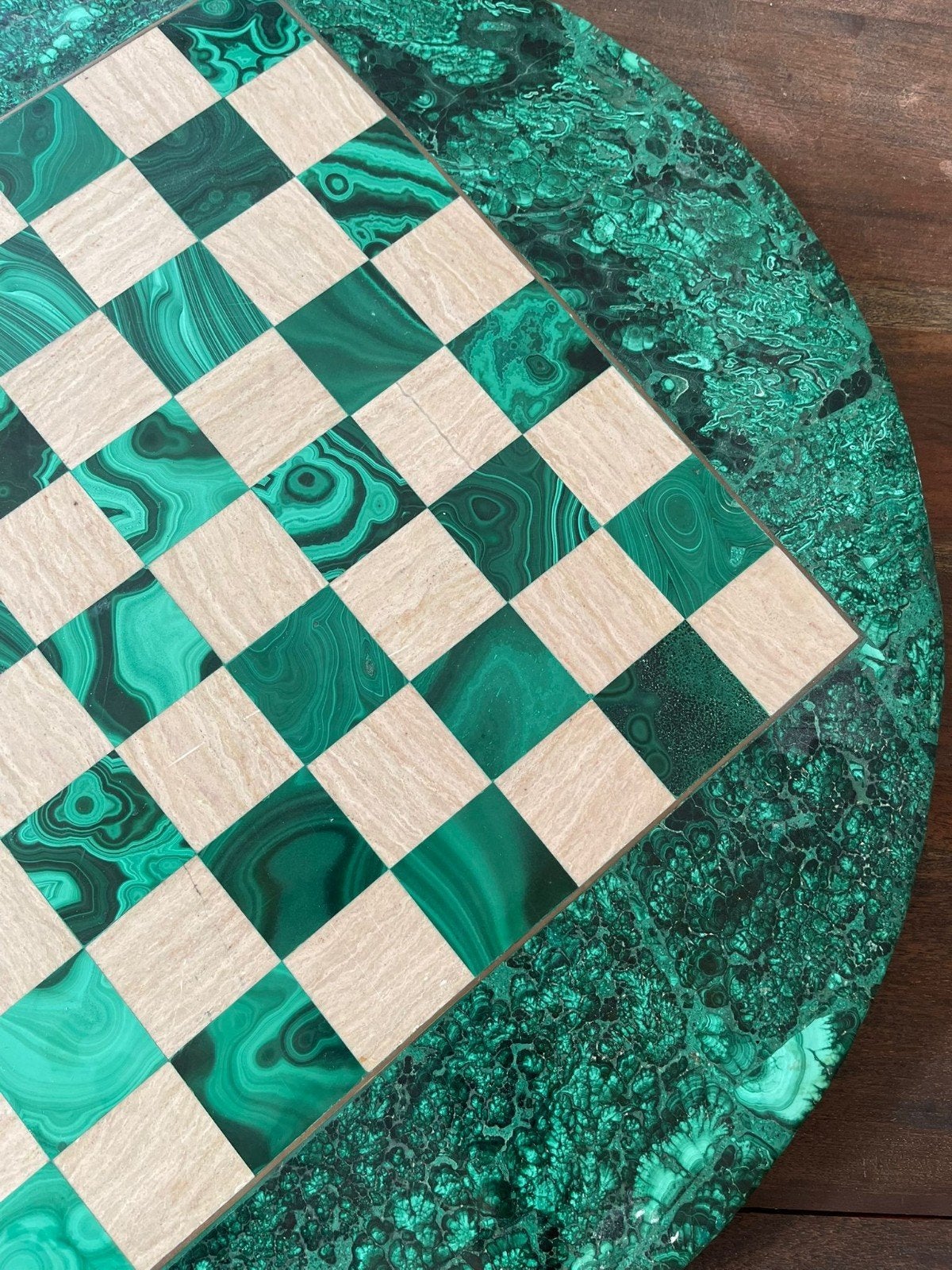 Échiquier en malachite ø : 52 cm, Enlèvement, Neuf