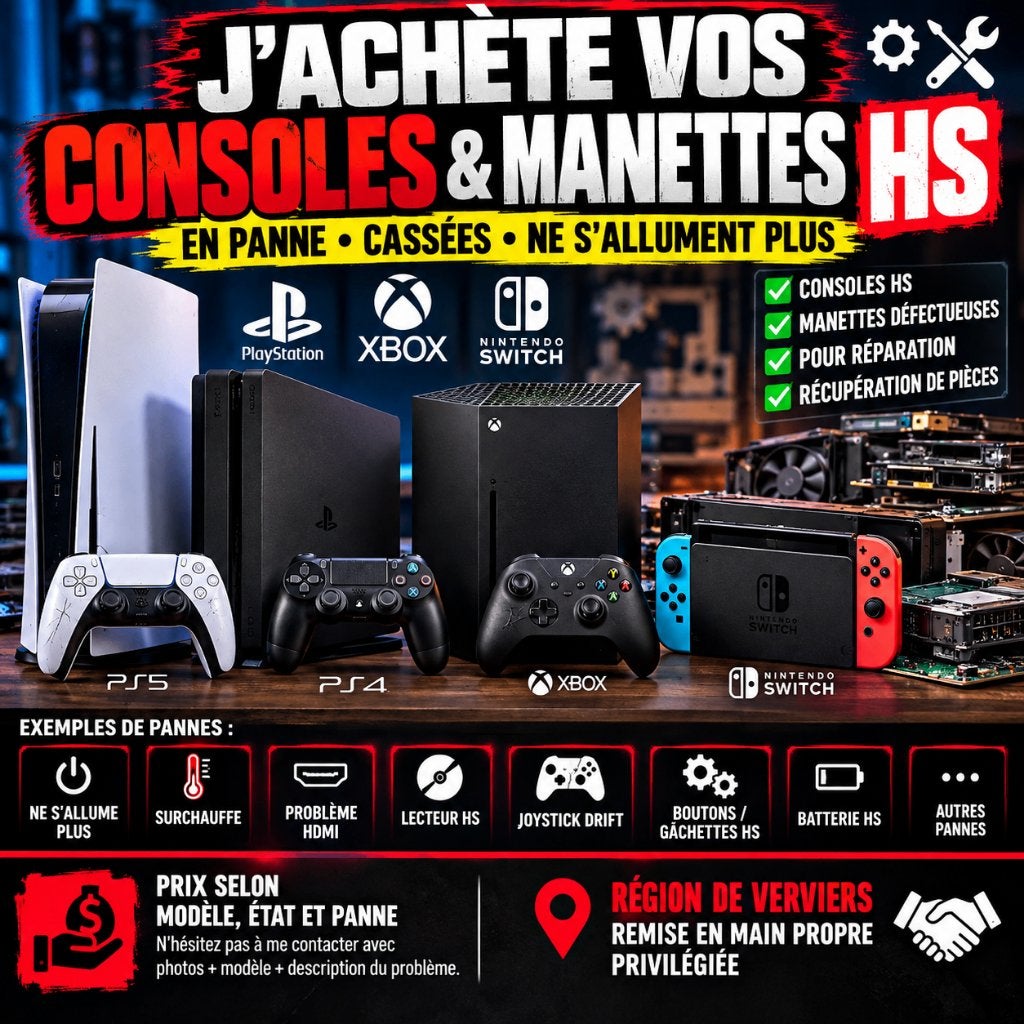 consoles & manettes, Enlèvement, Autres marques, Ne fonctionne pas