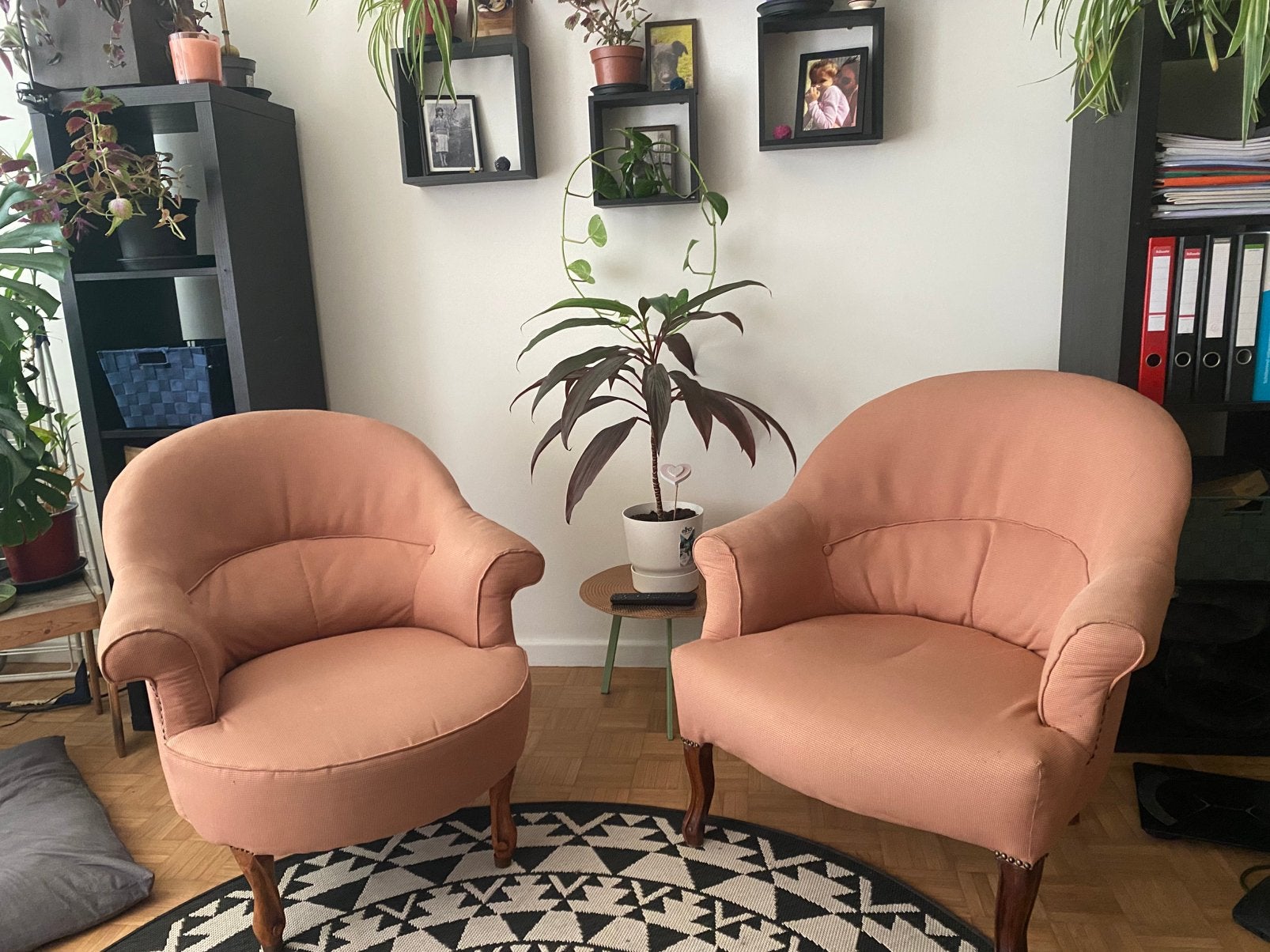Vintage design fauteuils jaren 60, Ophalen, Gebruikt, Eenpersoons, Kunststof