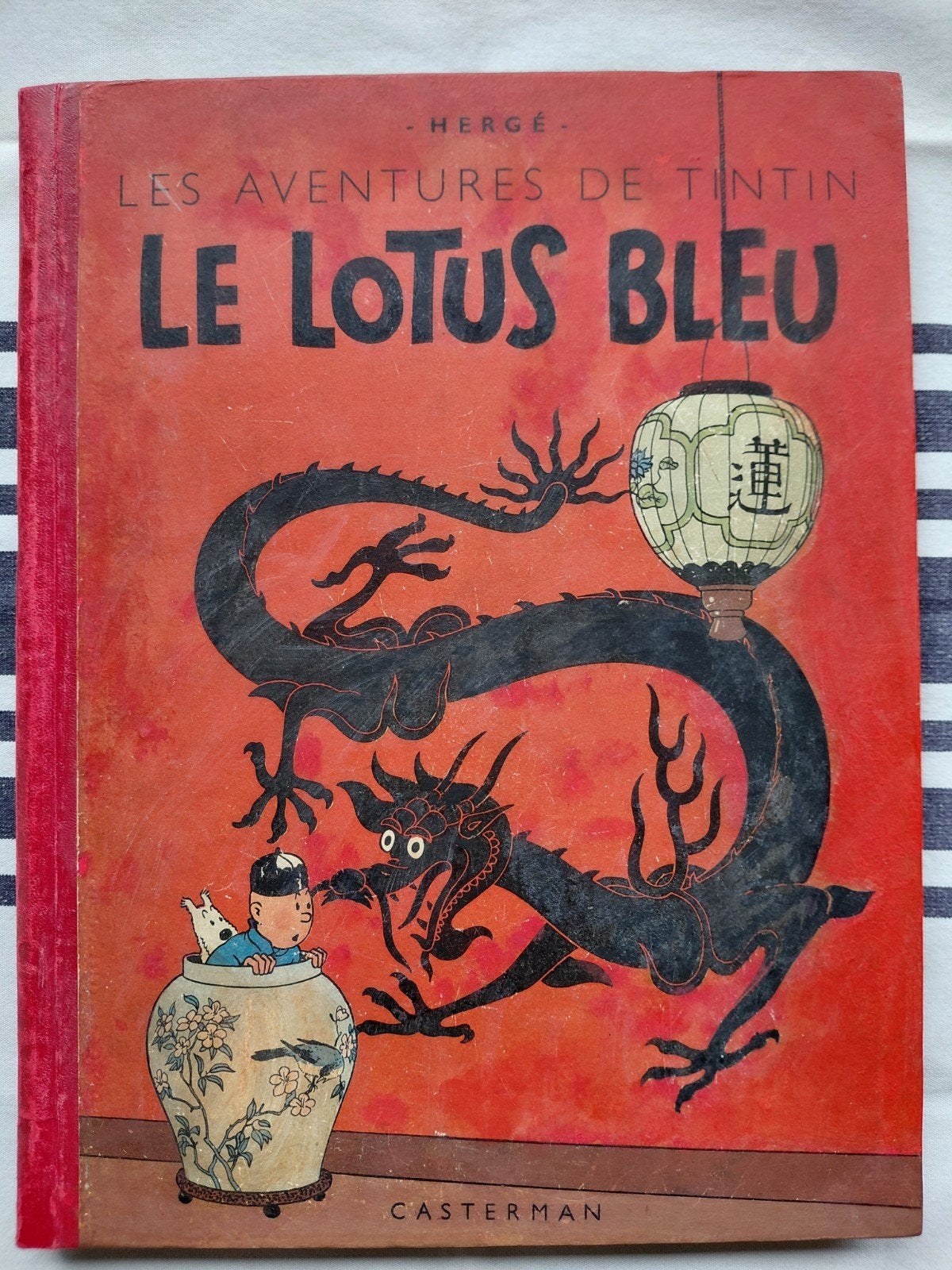 TINTIN LE LOTUS BLEU n&b A18 1942, Enlèvement ou Envoi, Une BD, Utilisé, Hergé
