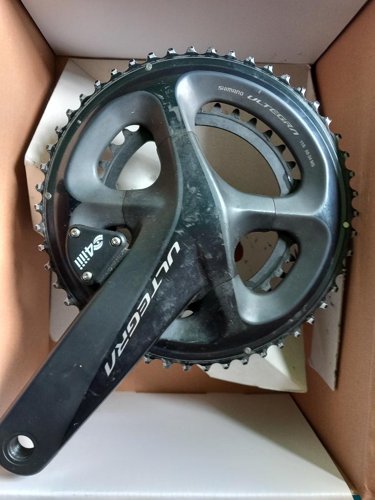 ULTEGRA 11 SPEED CRANKSET 172.5mm - 4iiii POWERMETER, Gebruikt, Shimano Ultegra, Racefiets, Ophalen