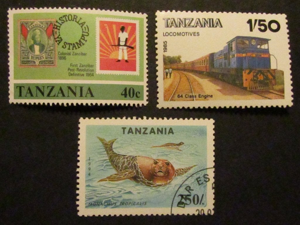Timbres de la Tanzanie : 3 timbres MNH et FDS estampillés, Enlèvement ou Envoi, Tanzanie, Non oblitéré