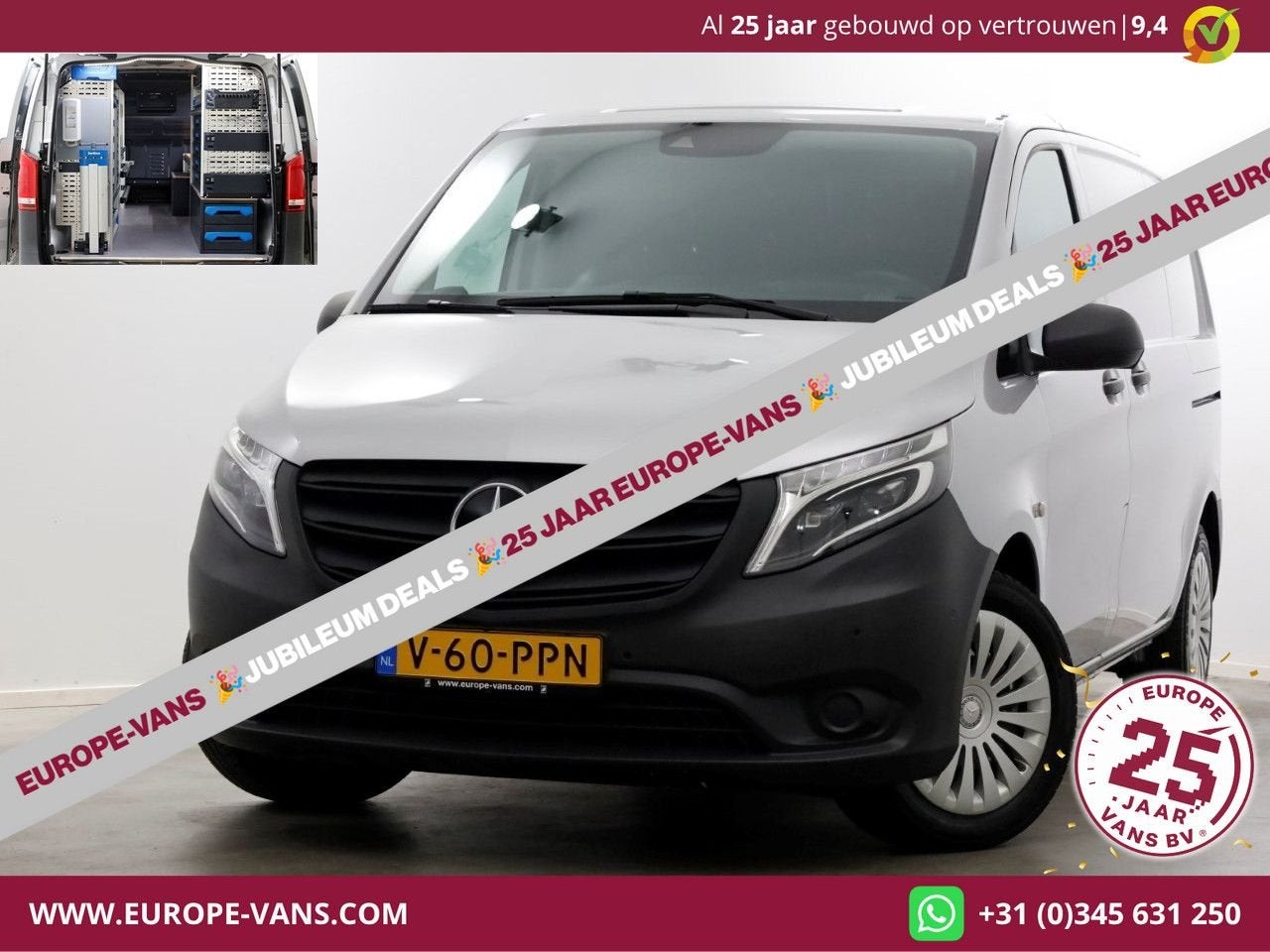Mercedes-Benz Vito 114 CDI 136pk Compact 9G Automaat 2x Schu, Auto's, Mercedes-Benz, Bedrijf, Diesel, Parkeersensor