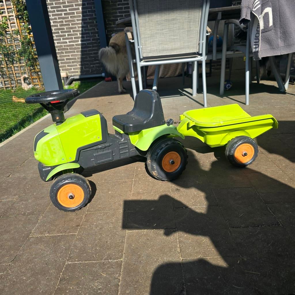 Tractor loopwagen met aanhangwagen, Ophalen