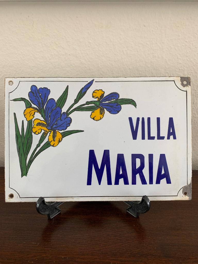 VILLA MARIA emaille bord, Ophalen of Verzenden, Gebruikt, Reclamebord